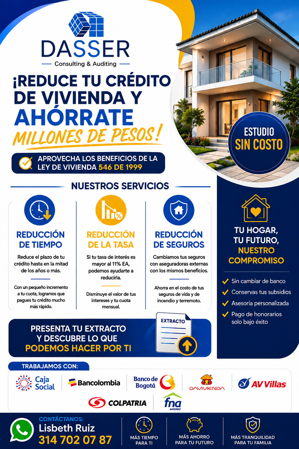 Logo de Asesoría en reducción de tiempo tasa y seguros