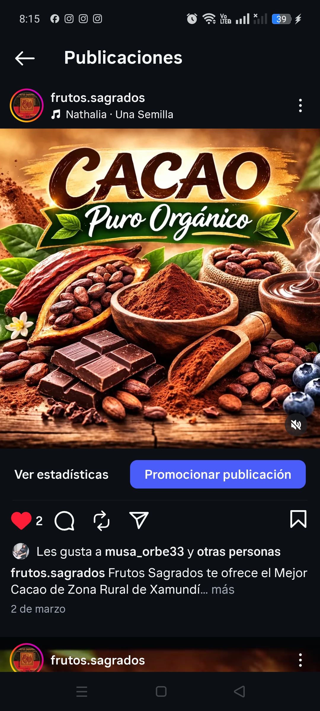 Portada de Frutos Sagrados