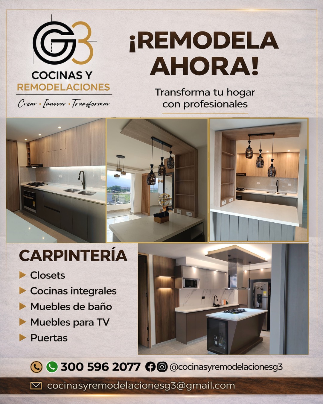 Portada de Cocinas y Remodelaciones G3