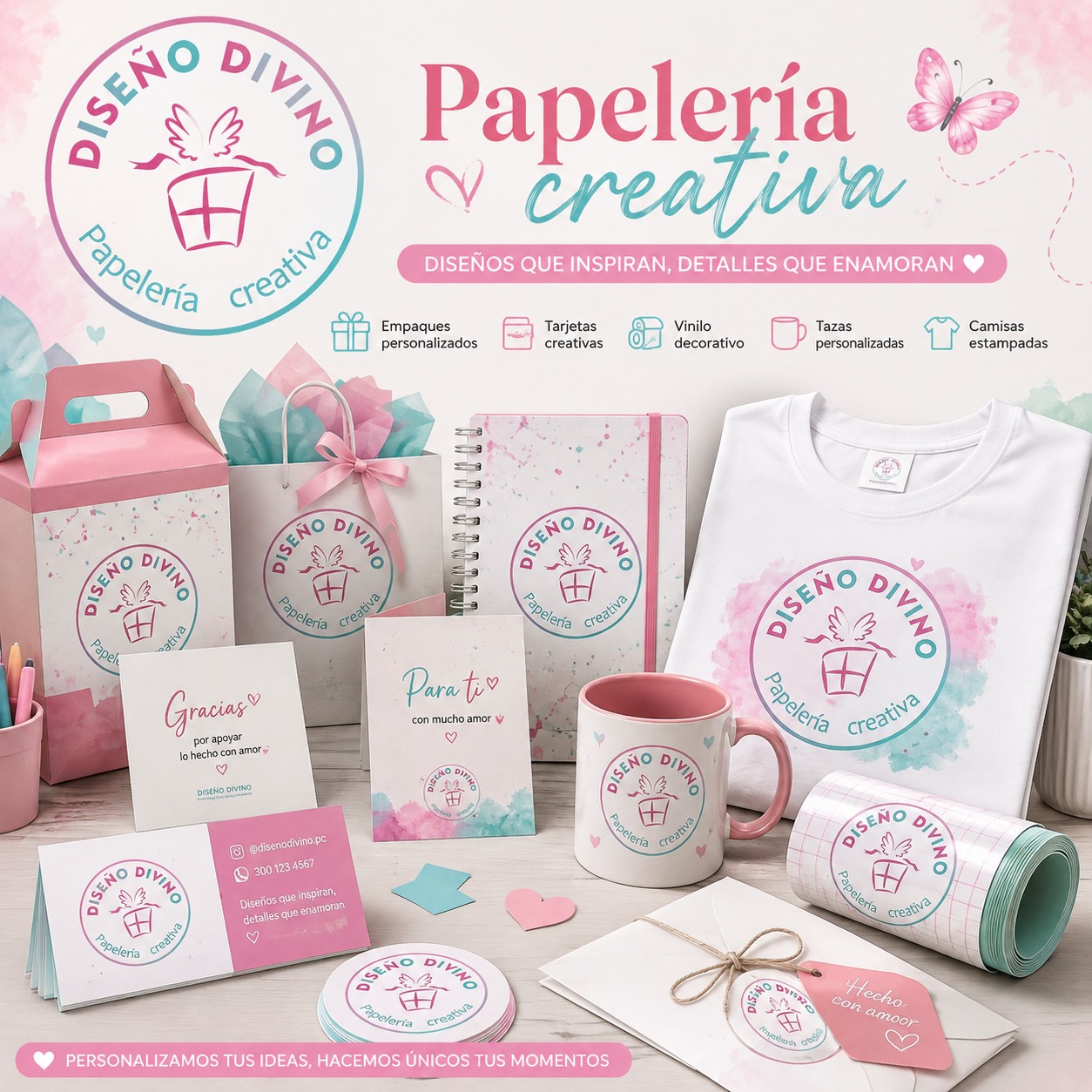 Portada de Diseño divino papelería creativa