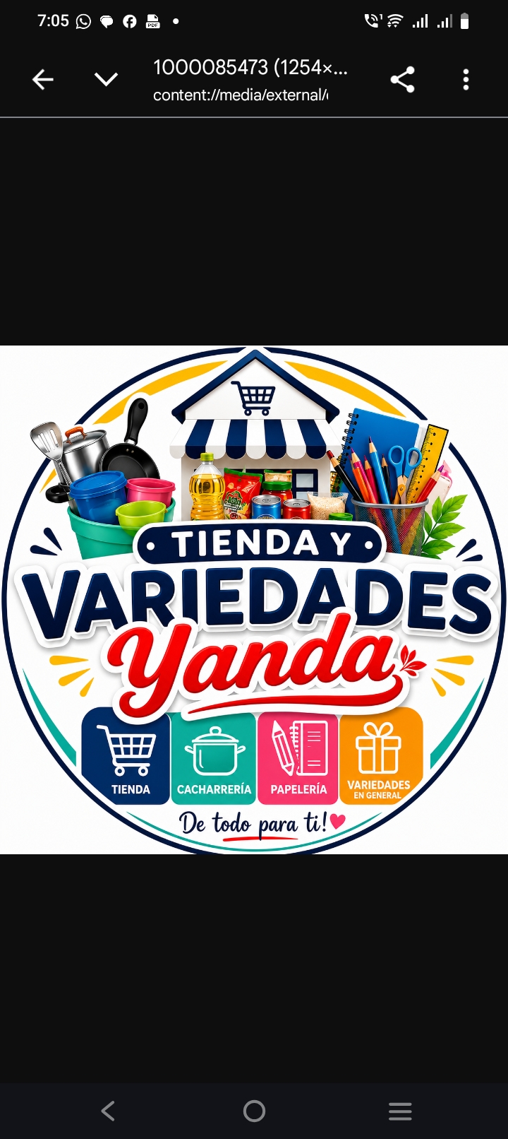 Portada de Tienda y variedades Yanda